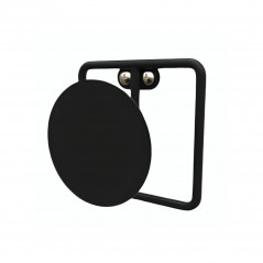 Patère porte manteau mural 1 tête acier noir DOT D.90 mm, L. 120 X P. 61 MM