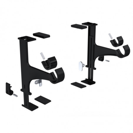 Zwei Vorhangstangenhalter für Rollladenkasten, schwarz CESSOT 341091CT - Bild 2/5