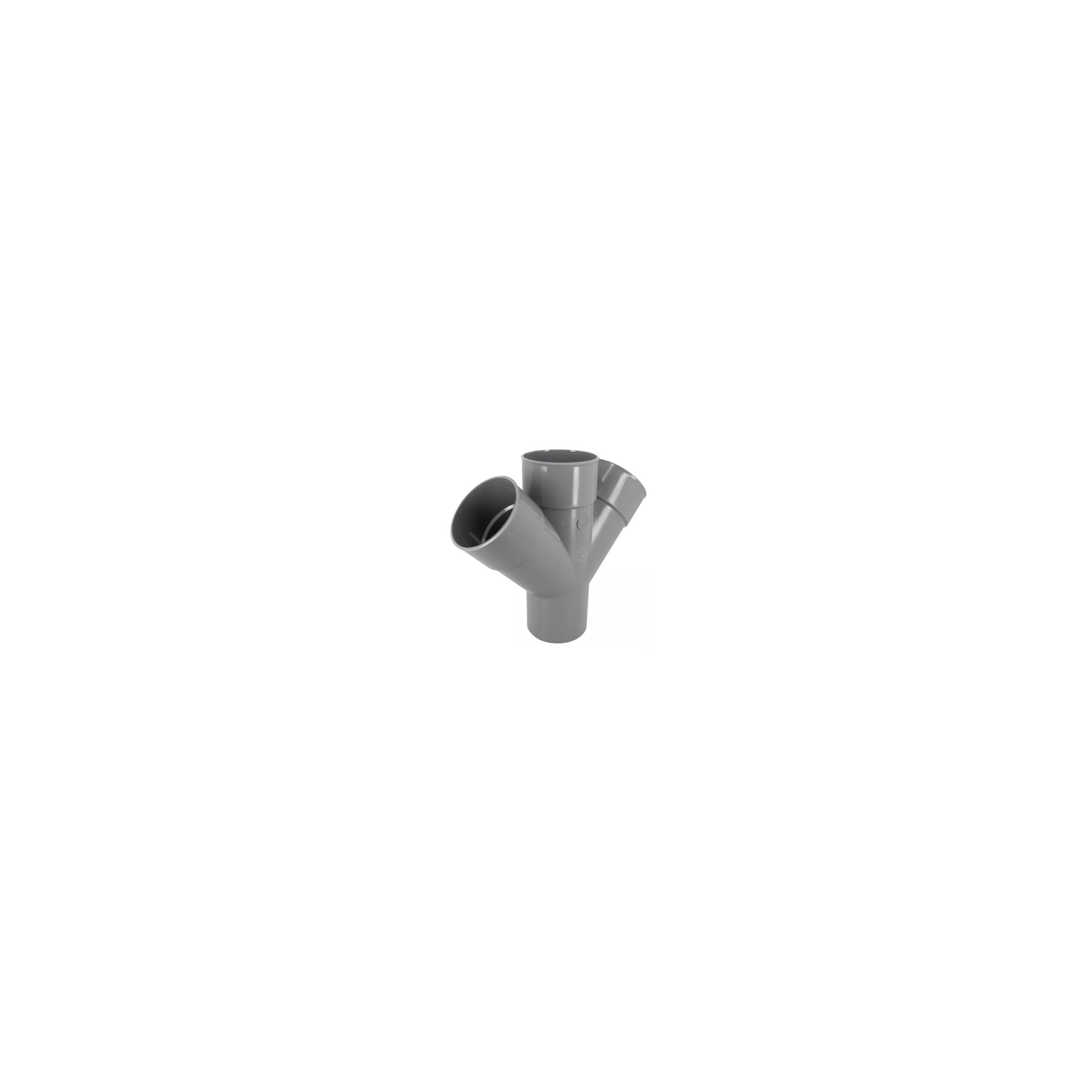 Cross PVC 45°, male/female, diameter 90mm.