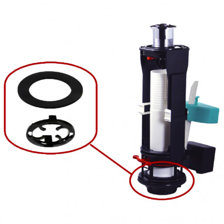 Joint et clips de soupape WC Porcher