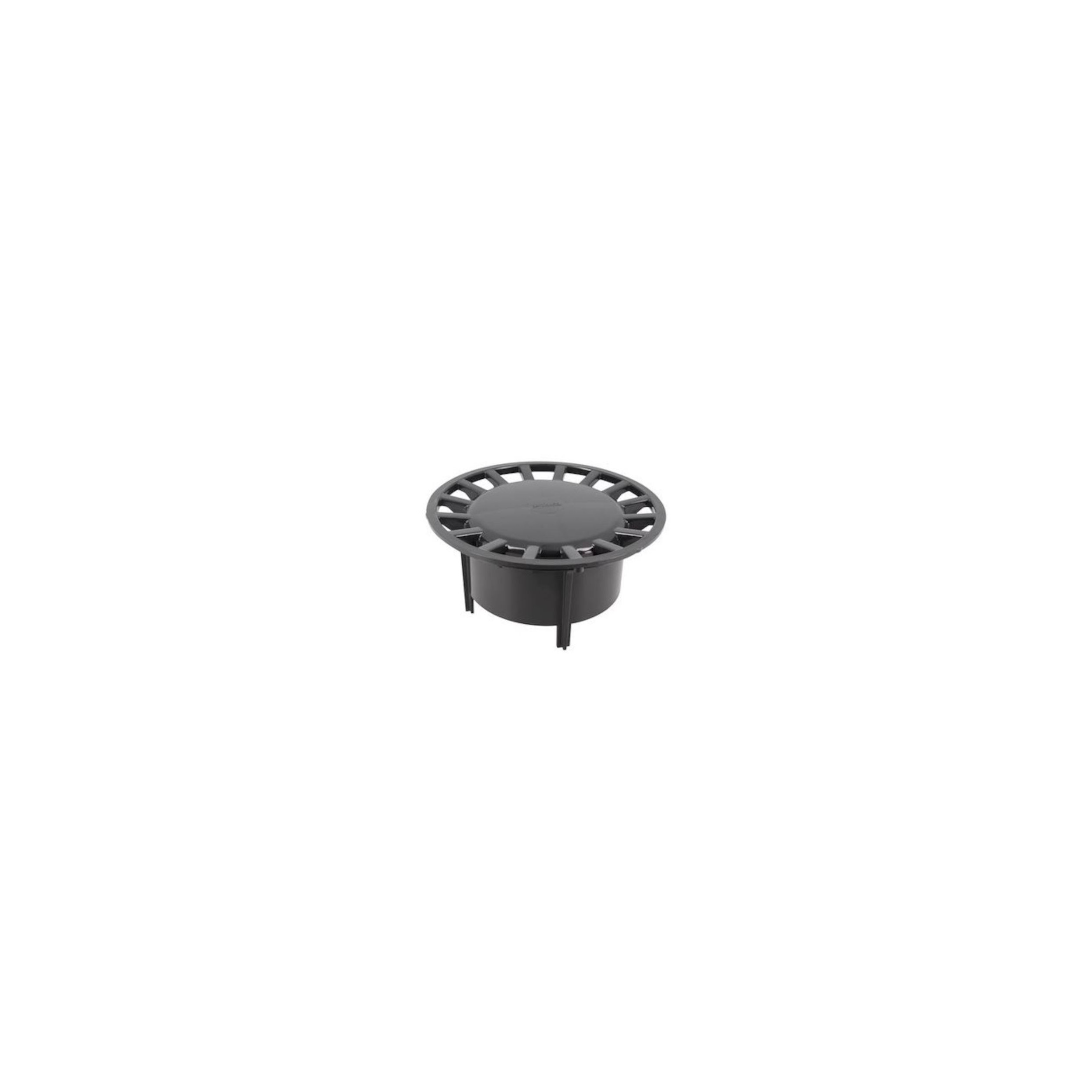 Grille PVC diamètre 230 mm pour siphon de cours 300 x 300 mm, gris anthracite
