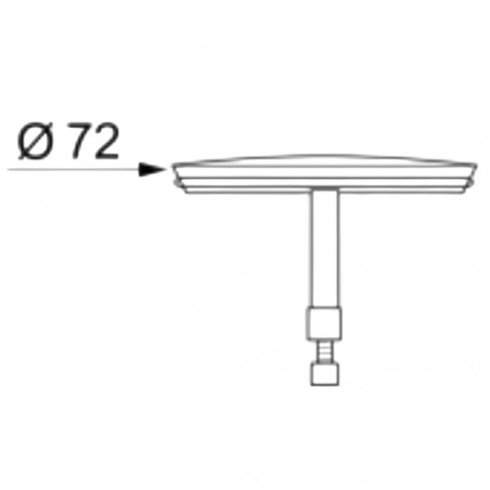 Kopie van Clapet recouvrant pour vidage baignoire, diamètre 70 mm, inox