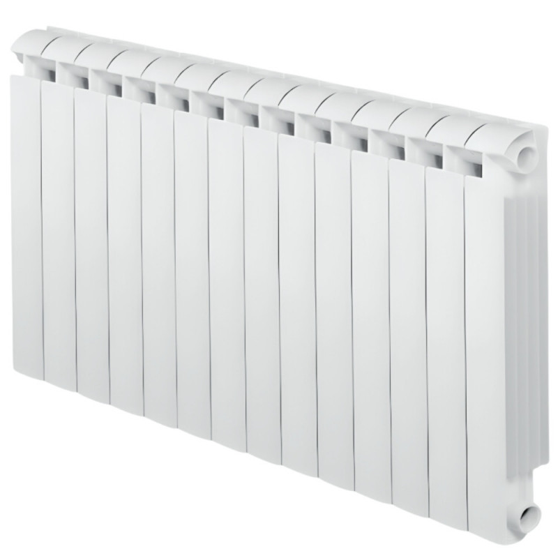 Radiatore in alluminio e ghisa 2268W riscaldamento centrale 14 elementi KLASS 800 bianco