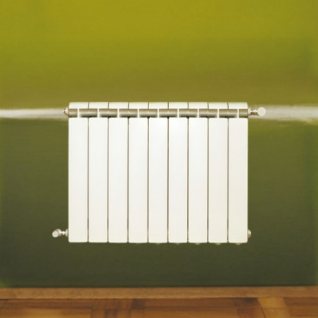 Radiador de hierro fundido de aluminio 1458W calefacción central 9 elementos KLASS 800 blanco GLOBAL 9xKLASS800B - Imagen 3/6