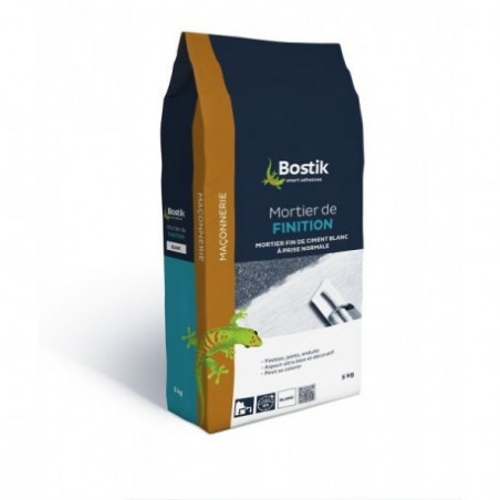 Mortier de finition blanc, sac de 5kg.