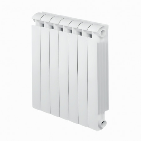 Radiador de hierro fundido y aluminio 1134W calefacción central 7 elementos KLASS 800 blanco GLOBAL 7xKLASS800B - Imagen 1/6