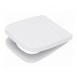 Abattant WC carré OLFA QUADRI descente assistée, Thermodur blanc