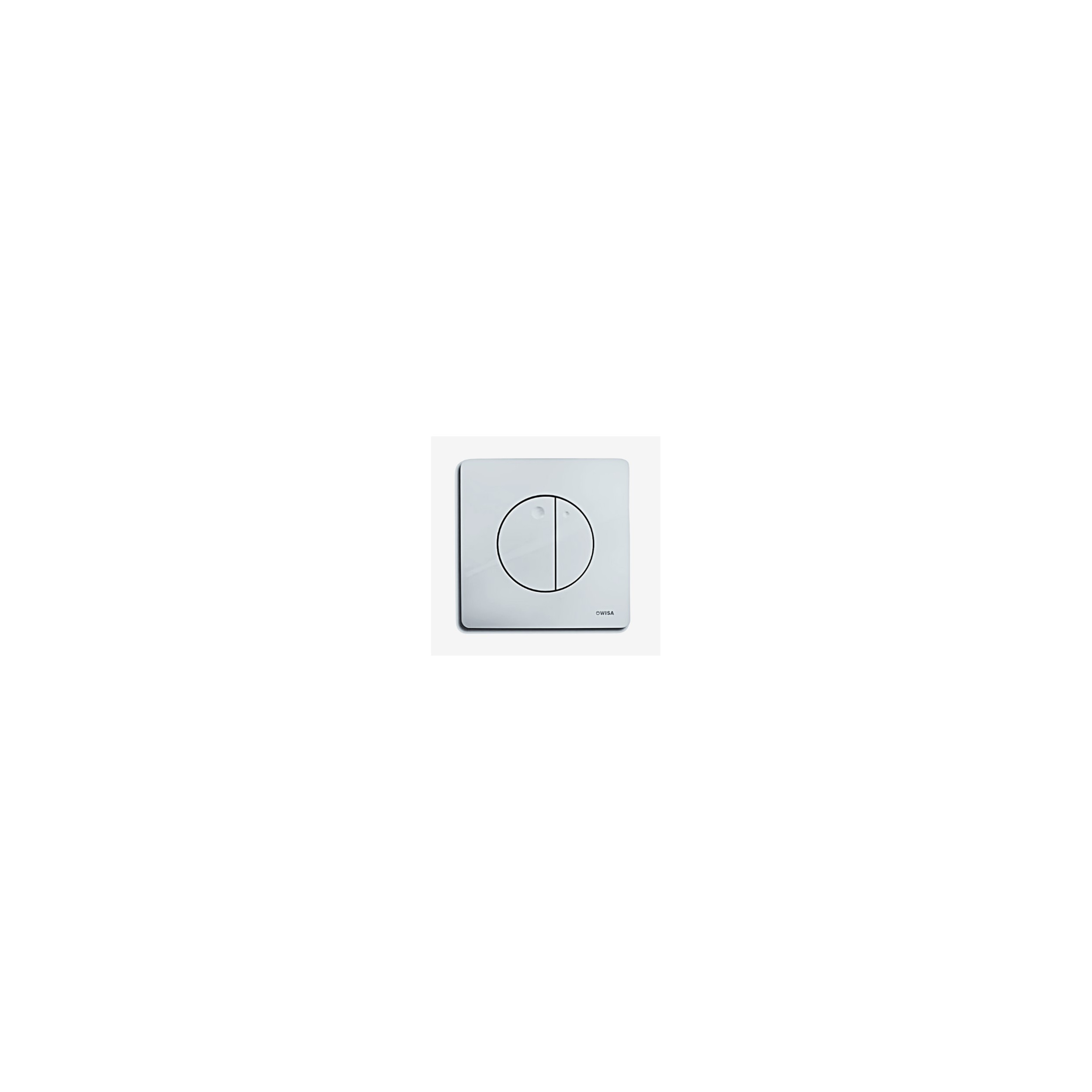 WISA QUADRO GAIA double-volume control panel, glossy chrome ABS.