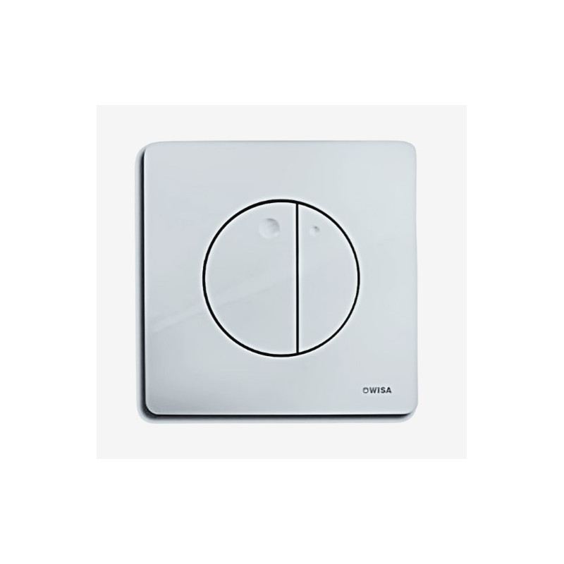 WISA QUADRO GAIA dubbele volumeregelaar, ABS glanzend chroom.