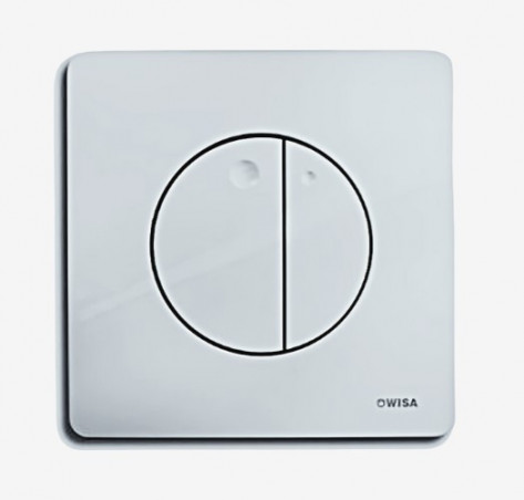WISA QUADRO GAIA double-volume control panel, glossy chrome ABS.