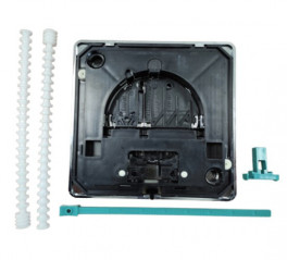 WISA-Bedienungsplatte Modell QUADRO GAIA mit doppeltem Volumen, ABS matt verchromt.