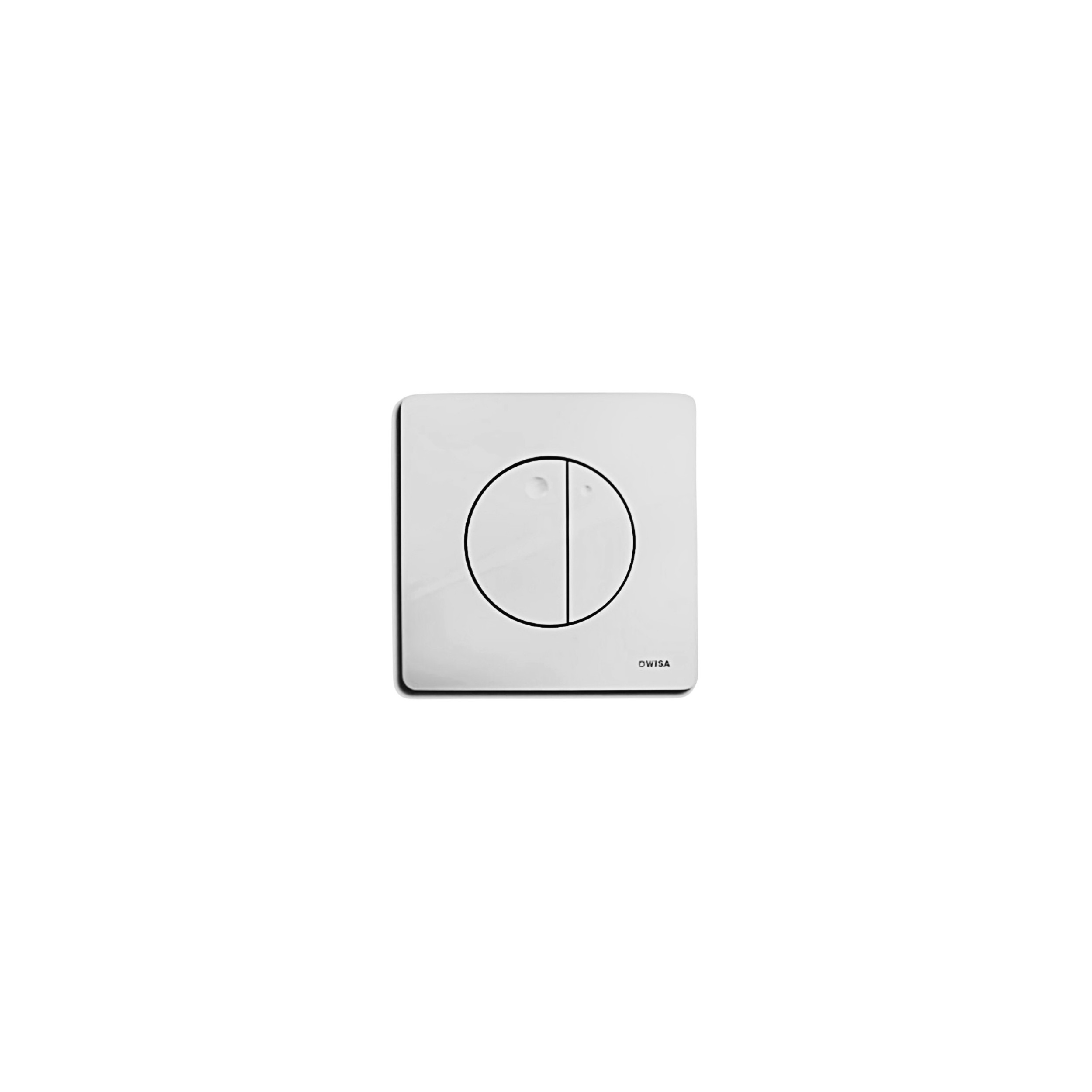 WISA QUADRO GAIA double-volume control panel, ABS matt chrome.