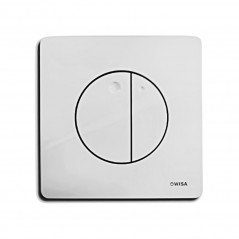 WISA QUADRO GAIA double-volume control panel, ABS matt chrome.