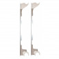 Wit Autofix-bevestiging voor Global aluminium radiator, hart op hart 350 mm