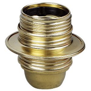 Lampholder for E27 screw-in bulb - Brass-plated steel