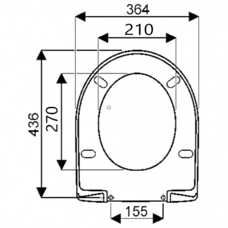 Toilet seat equivalent to ALLIA Prima, Prima 1, white ESPINOSA 009.15 - Image 4/5