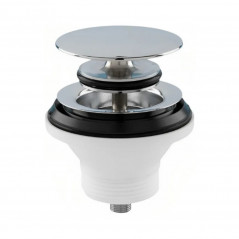 Scarico per lavabo con chiusura a pressione, ottone cromato, 33x42 (1"1/4)