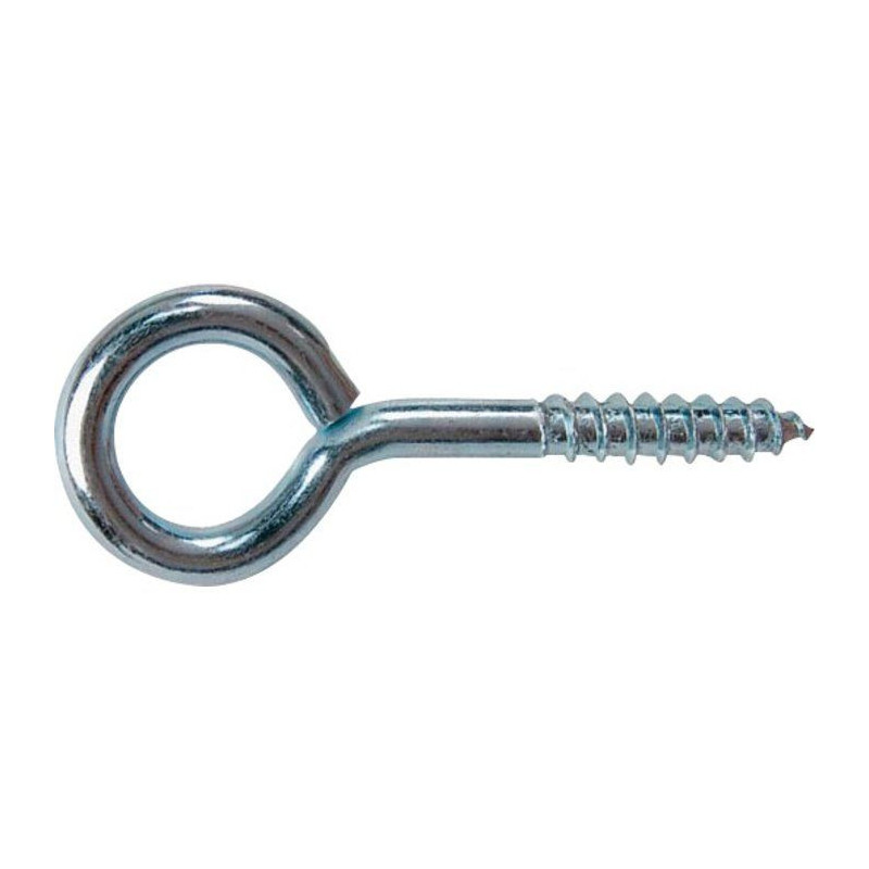Verzinkte stalen schroefspies, diameter 6 mm, lengte 60 mm, set van twee.
