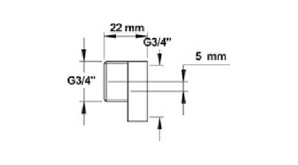 Scatola eccentrica 5mm maschio 20x27, femmina 20x27, per coppia .
