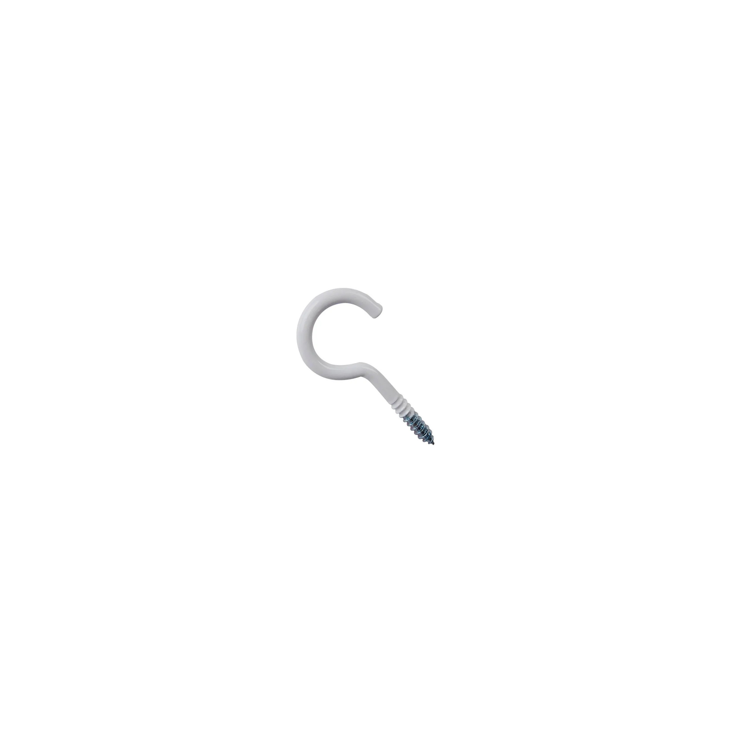 Gancho de acero blanco rilsanizado, 4x30 mm, 5 uds.
