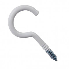 Gancio in acciaio bianco rilsanizzato, 4x30mm, 5 pezzi.