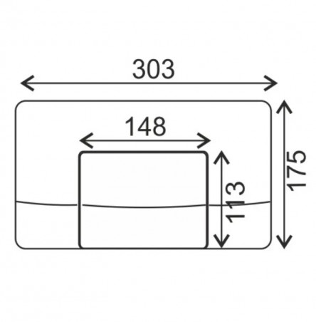 Pannello di controllo per WC a parete Regiplast, one-touch bianco