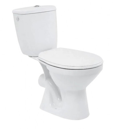 Pack inodoro de suelo salida horizontal, 3/6L, con tapa de WC.