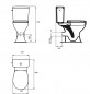 Pack inodoro de suelo salida horizontal, 3/6L, con tapa de WC. Pack inodoro de suelo salida horizontal, 3/6L, con tapa de WC.