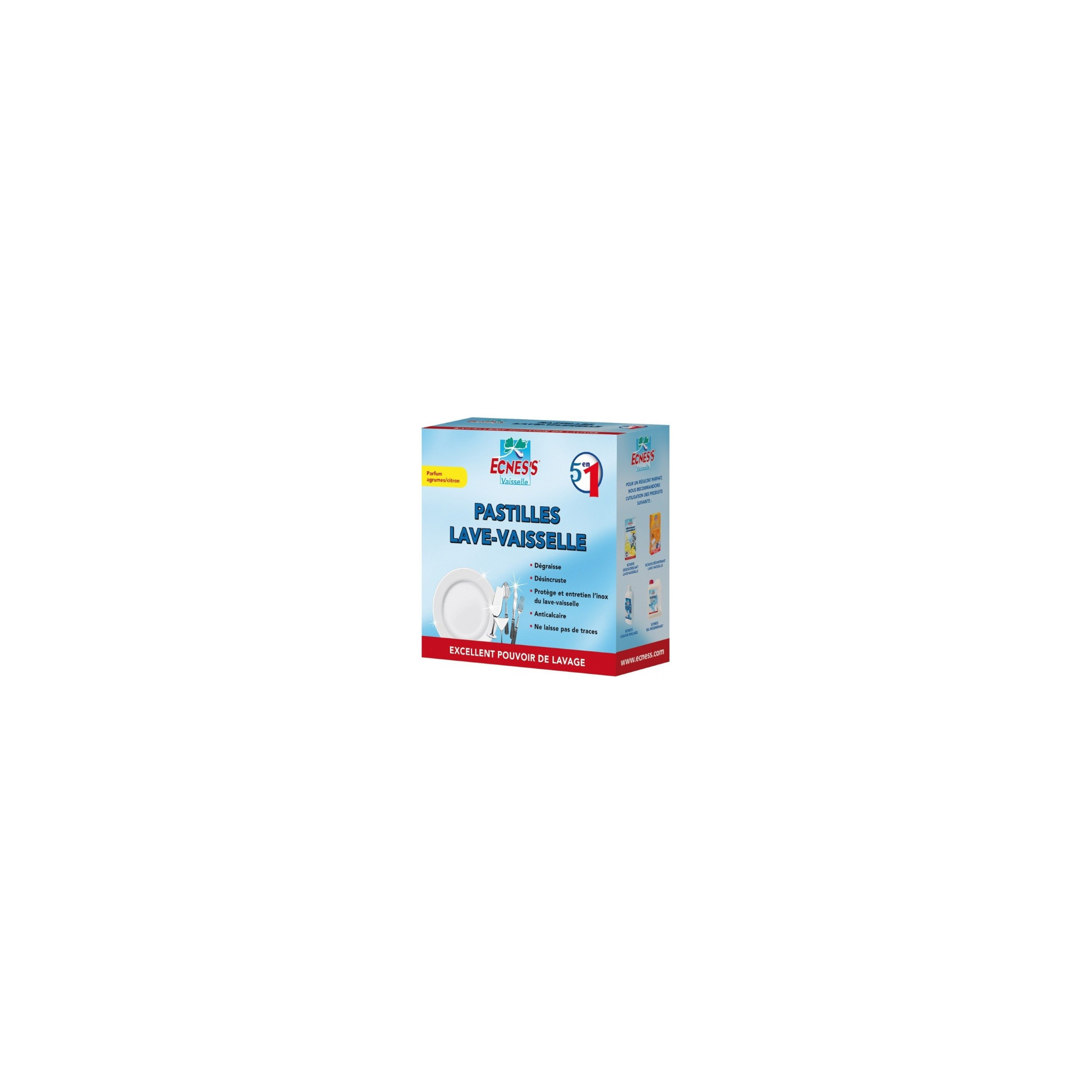 ECNESS 5-in-1-Spülmaschinentabs, 40 Stück.