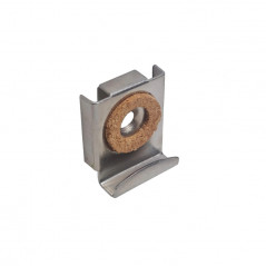 Clip a molla quadrata cromata, 4 pezzi