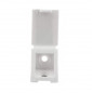 Single square cleat, white PVC, L22xH22x23mm, 12 pieces.