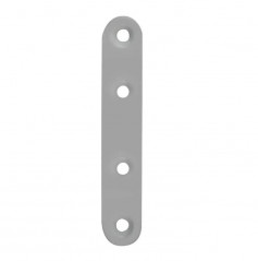 Soporte de montaje redondo de acero epoxi blanco, L80xH15xEP2mm.
