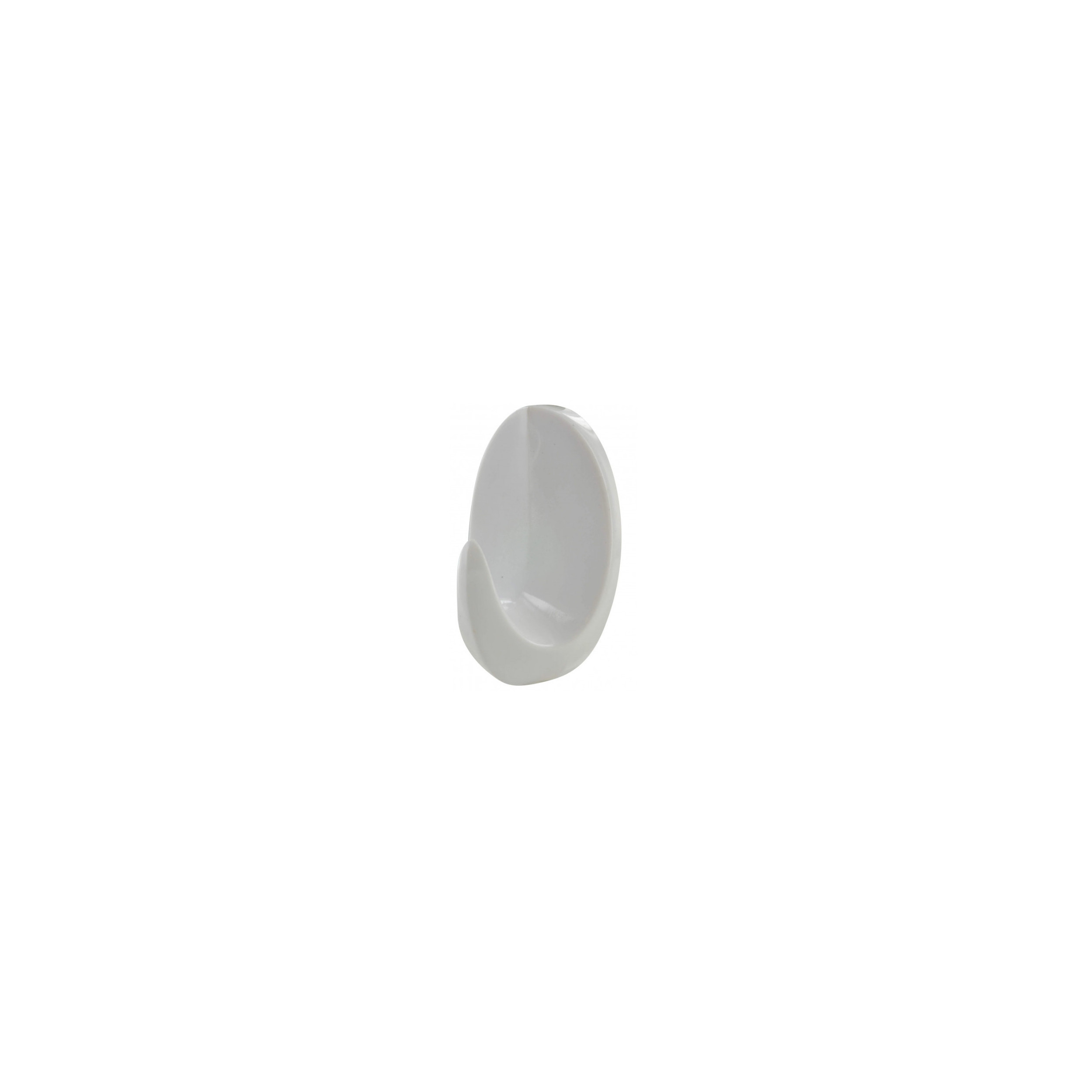 Deko-Haken selbstklebend Tropfen H.55mm, l.34mm, weißer Kunststoff, 2 Stück