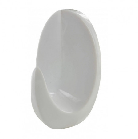 Deko-Haken selbstklebend Tropfen H.55mm, l.34mm, weißer Kunststoff, 2 Stück