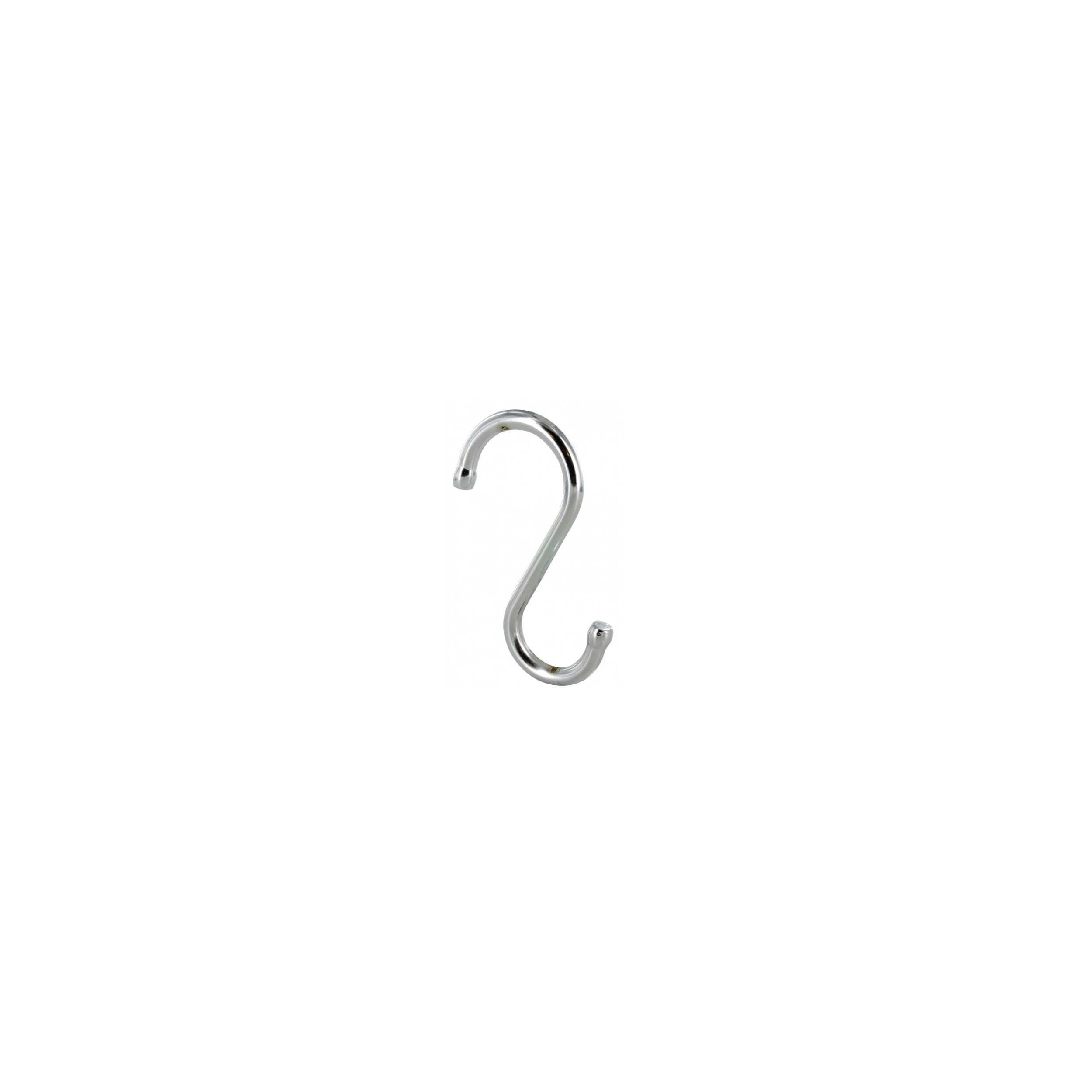 Gancho de credenza, H.70mm, l.4mm, acero cromado, 3 uds.