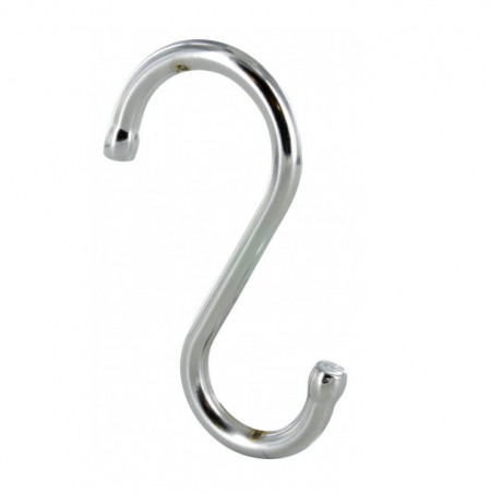Credenza hook, H.70mm, l.4mm, chrome-plated steel, 3 pcs.
