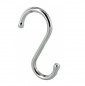 Credenza hook, H.70mm, l.4mm, chrome-plated steel, 3 pcs.