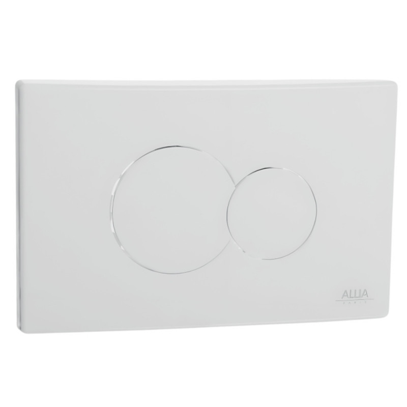 Placa de accionamiento inodoro suspendido SELLES "Combo", doble botón blanco