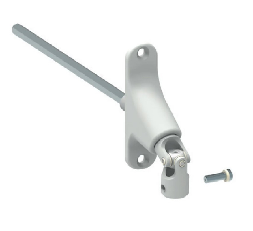 Uitgang voor zwengelbediend rolluik, 12 mm staaf, L. 215 mm