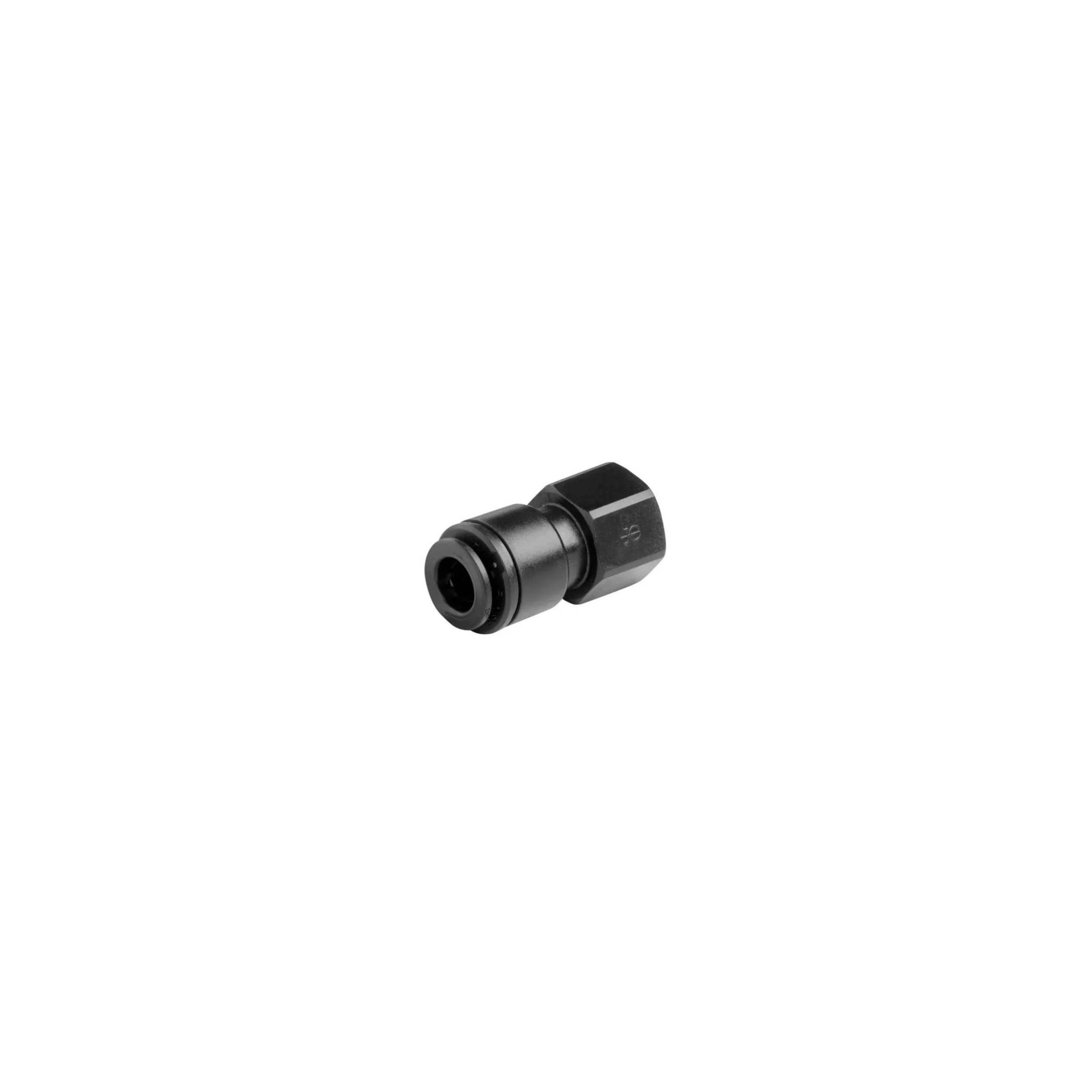 1/4" (8x13) Push-Fit female rigid union in black acetal for 5/16" (8 mm) pipe