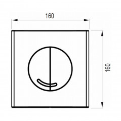 Pannello di controllo ARGOS a 2 pulsanti in ABS bianco per base WISA