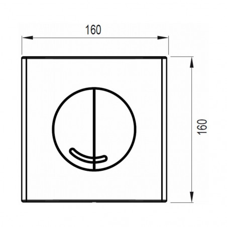 ARGOS 2-Tasten-Bedienfeld aus weißem ABS für WISA-Unterkonstruktion