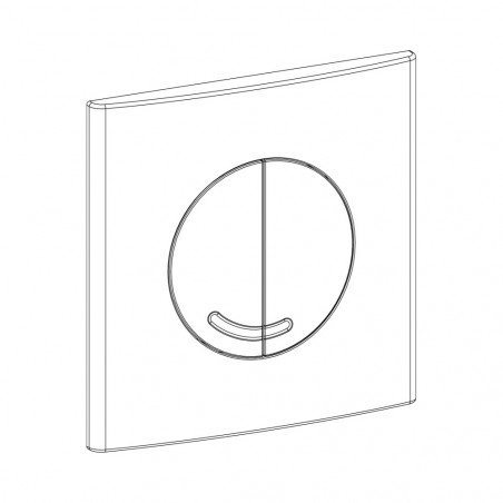 Kopie van Plaque de commande ARGOS 2 touches en ABS blanc pour bati support WISA
