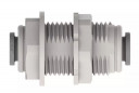 Grijze acetal Push-Fit starre schotkoppeling voor 5/16" (8 mm) pijp