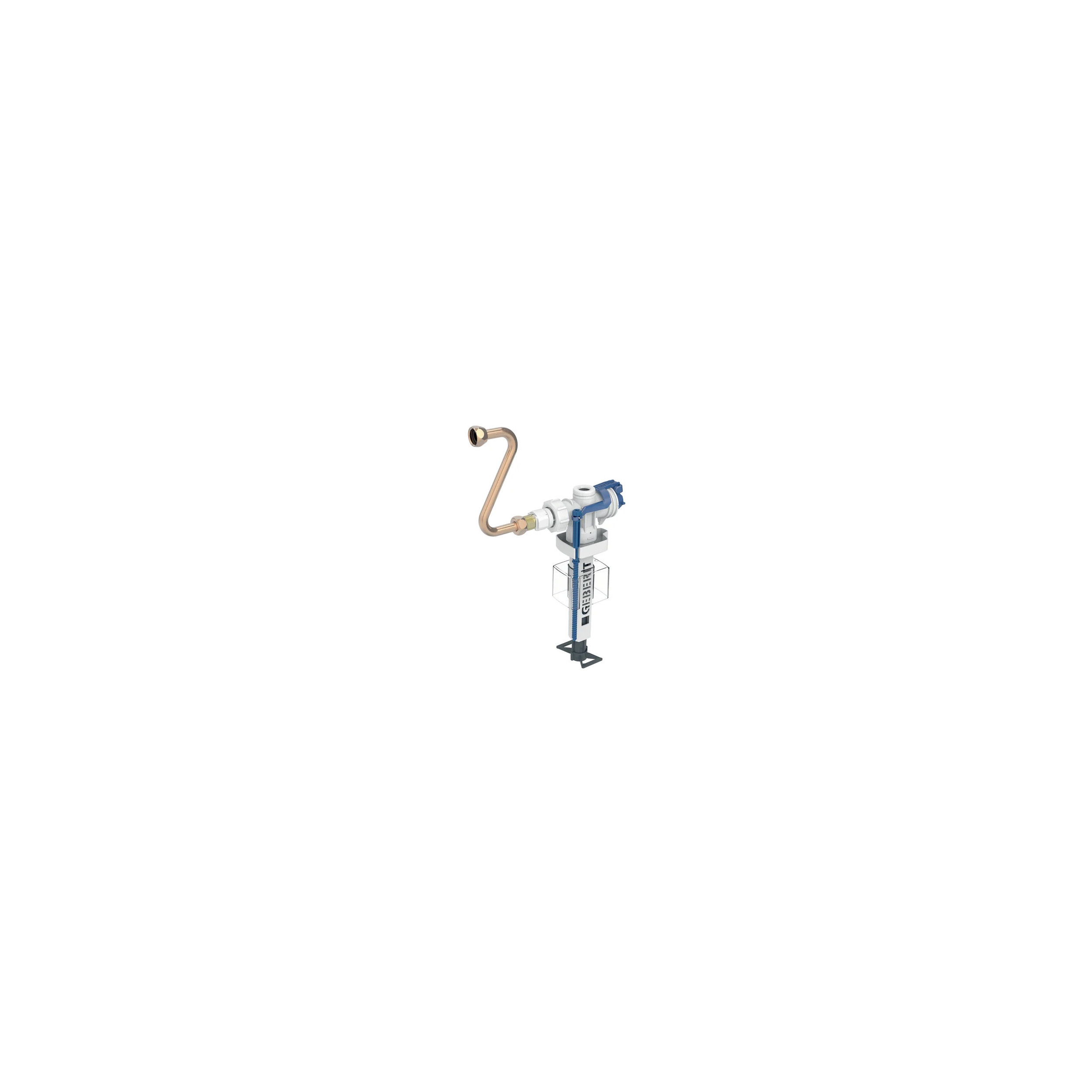GEBERIT float valve with side feed for concealed tank.