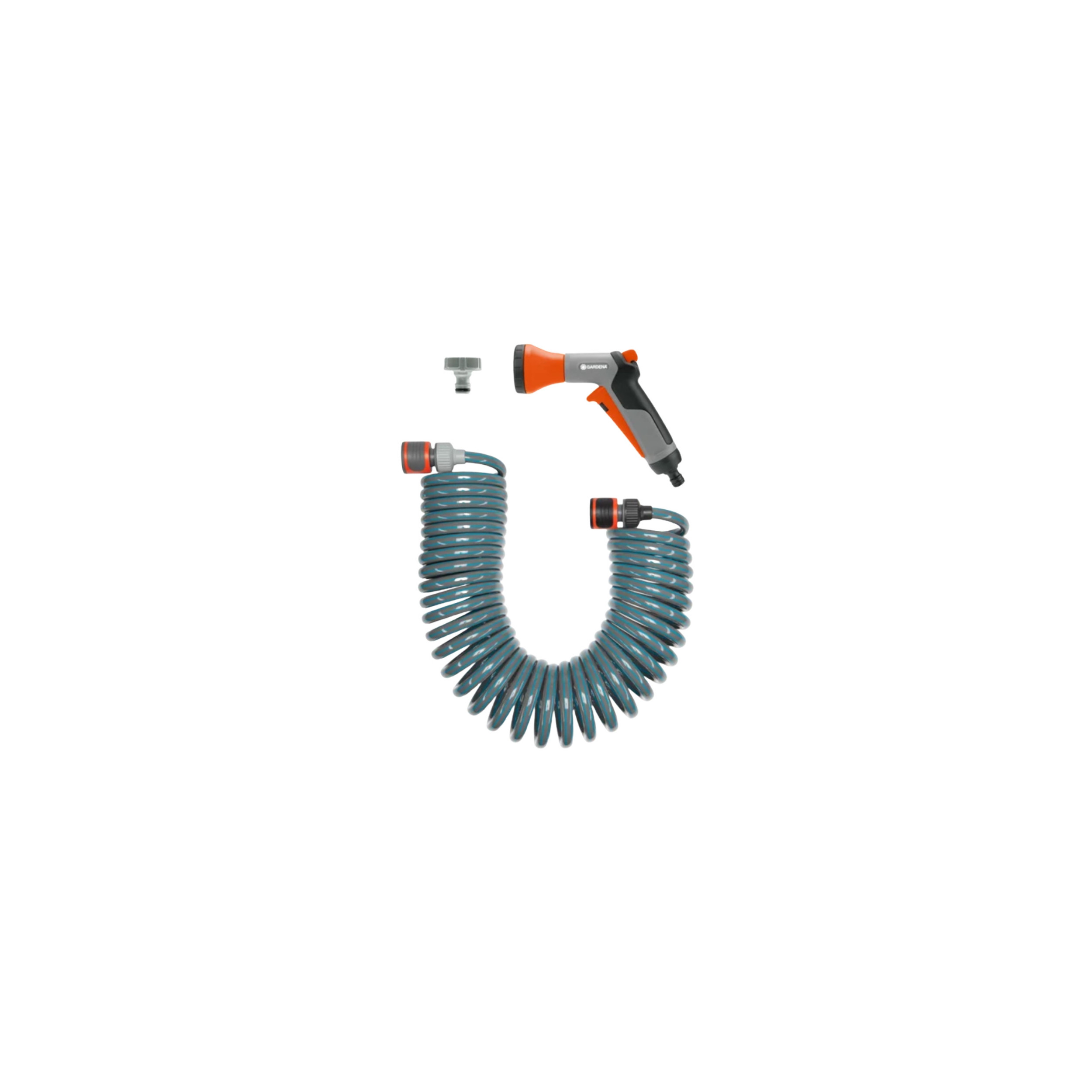 Spiral hose with gun, 10 meters