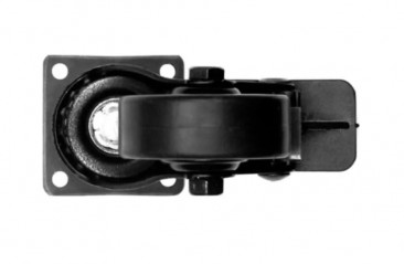 copy of Castor with brake NOVO D. 50 mm black with swivel plate, H. 72 mm
