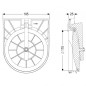Verrijdbare terugslagklep compleet met insert en vleugel, diameter 200 mm