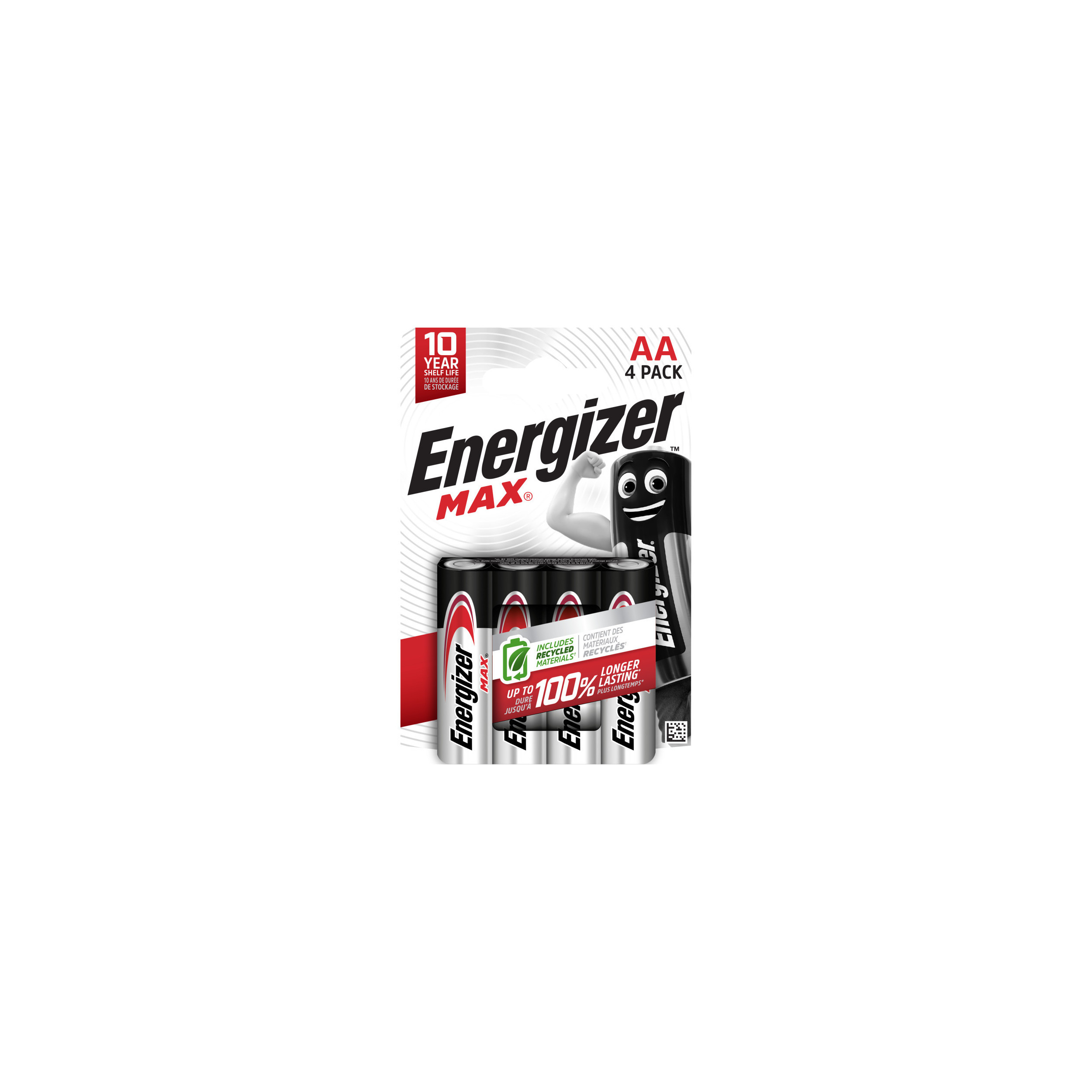 Blíster de 4 pilas alcalinas AA LR6 1,5 V ENERGIZER Max.