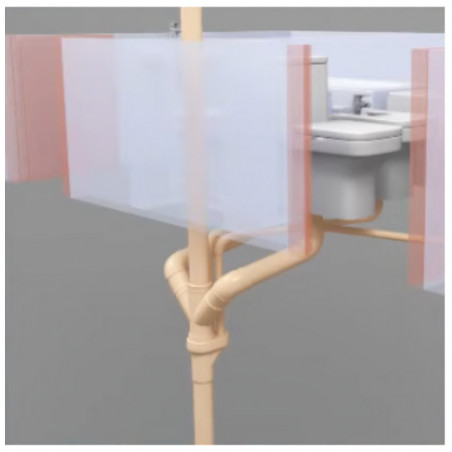 Tappo multi-connettore 100 mm EVAC+ per pluviale in PVC, ventilazione primaria